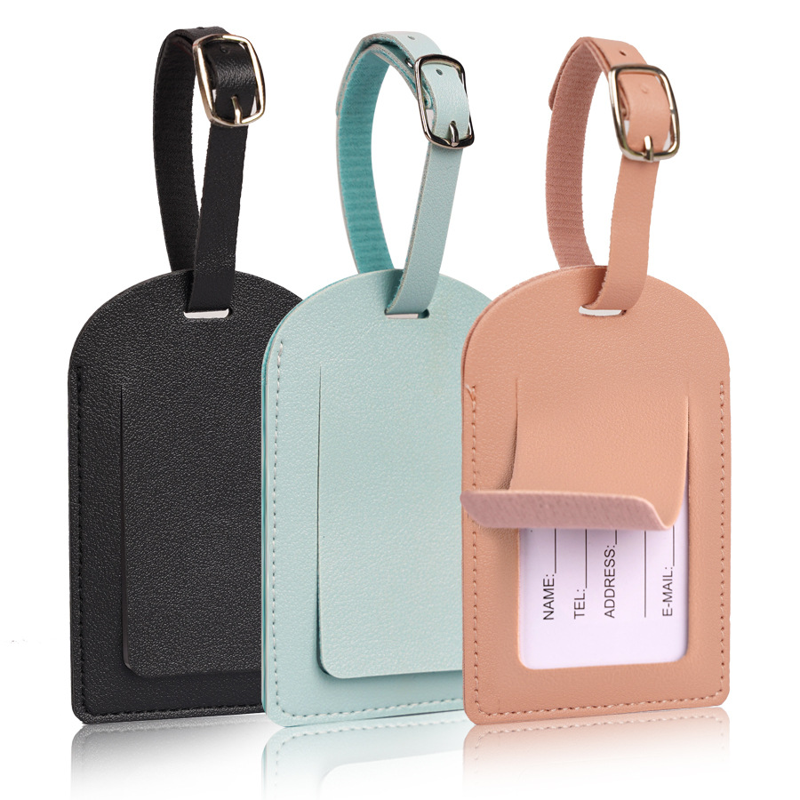 Travel Accessories International - Women Men Luggage Tags PU Leather
