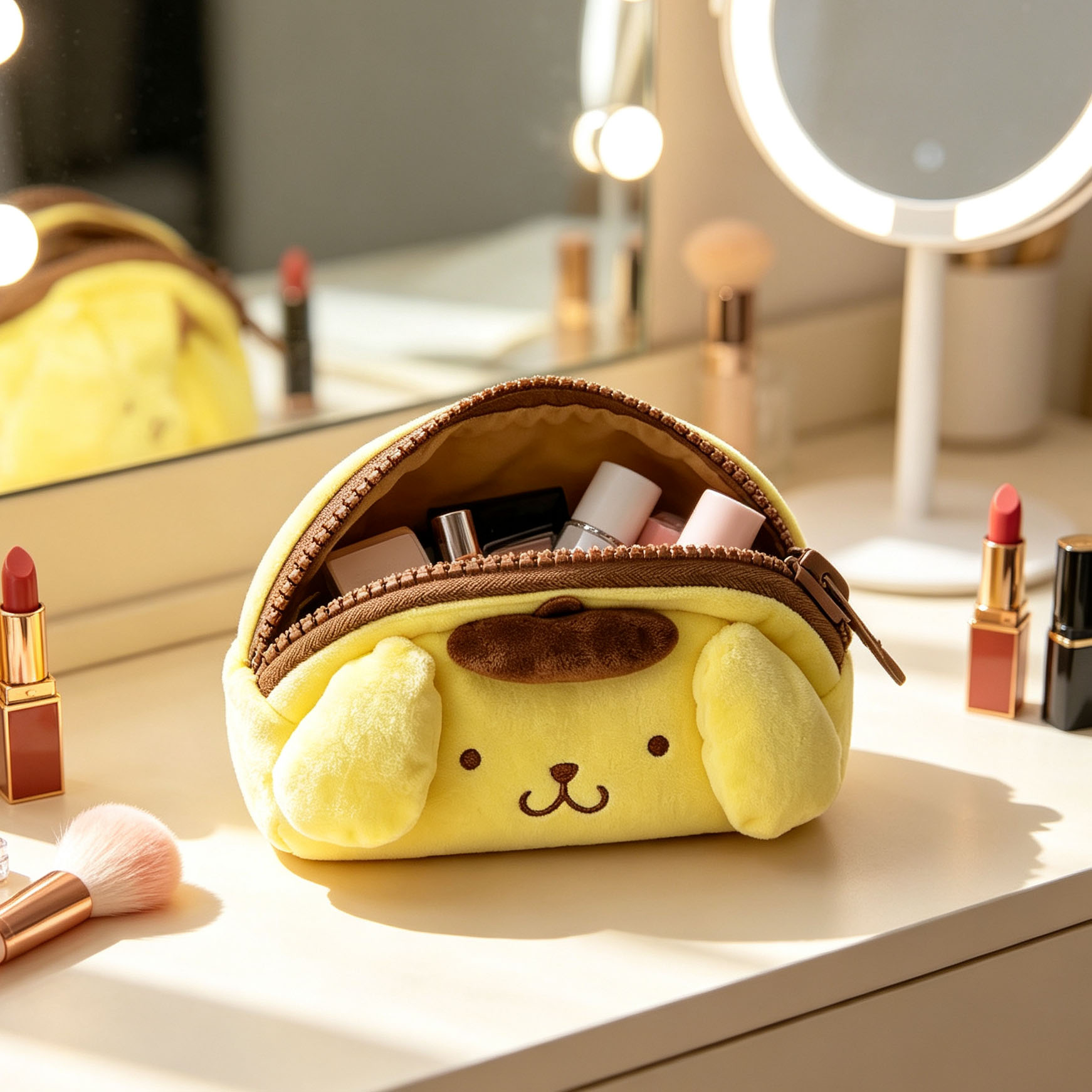 Travel Accessories Toiletries - Kawaii Plush Large Capacity Cartoon Dog