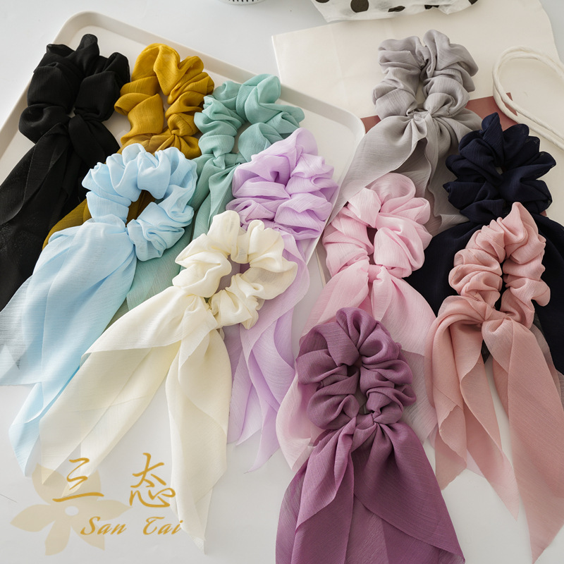 Travel Accessories For Girls - 1Pc Fashion 25cm Chiffon Long Ribbon