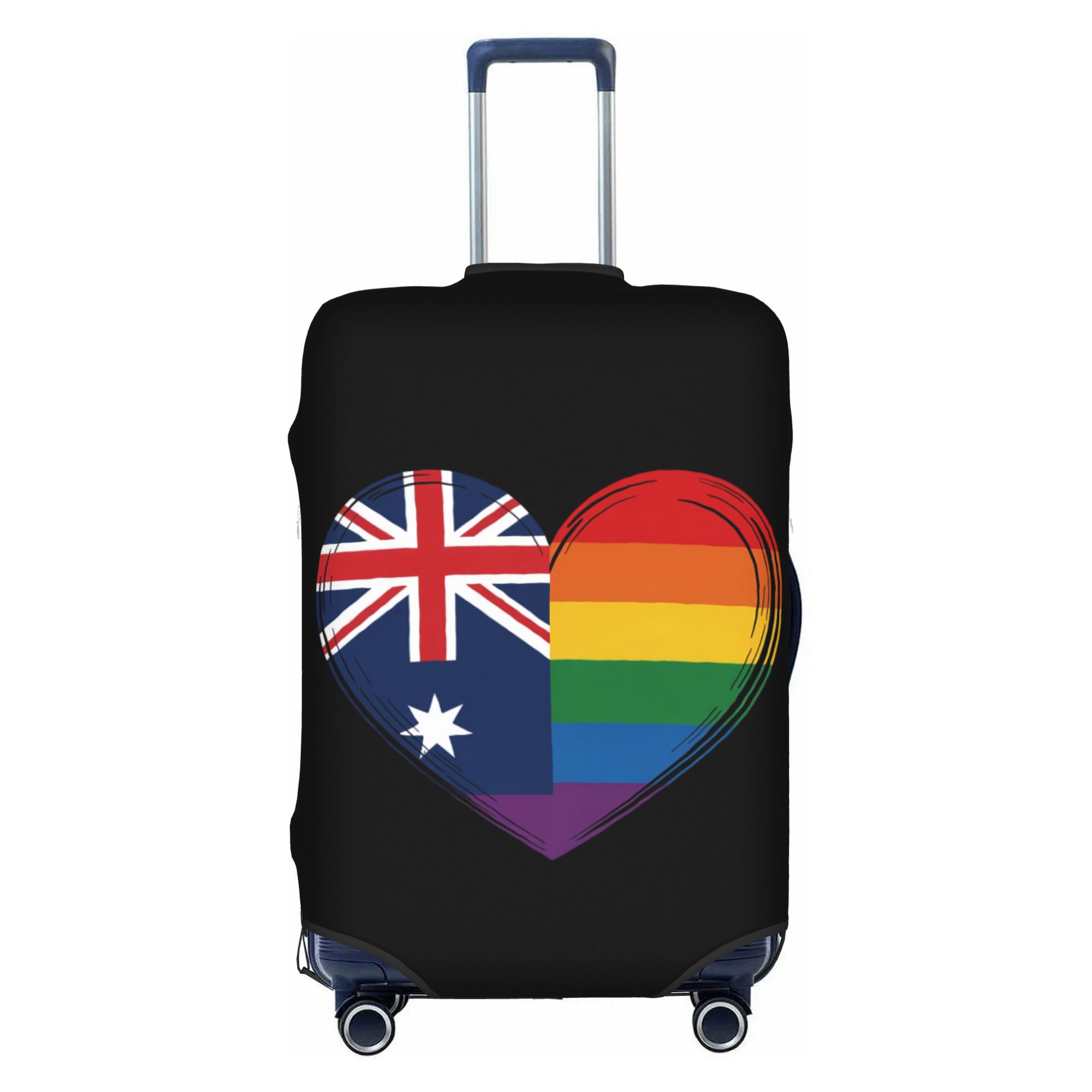 Travel Accessories Australia - LGBTQ Australia Gay Pride Heart Suitcase