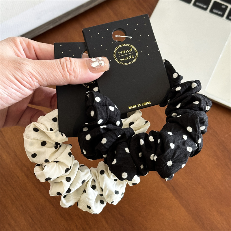 Travel Accessories For Girls - 11cm/14cm Dot Cloth Scrunchies Women Girls