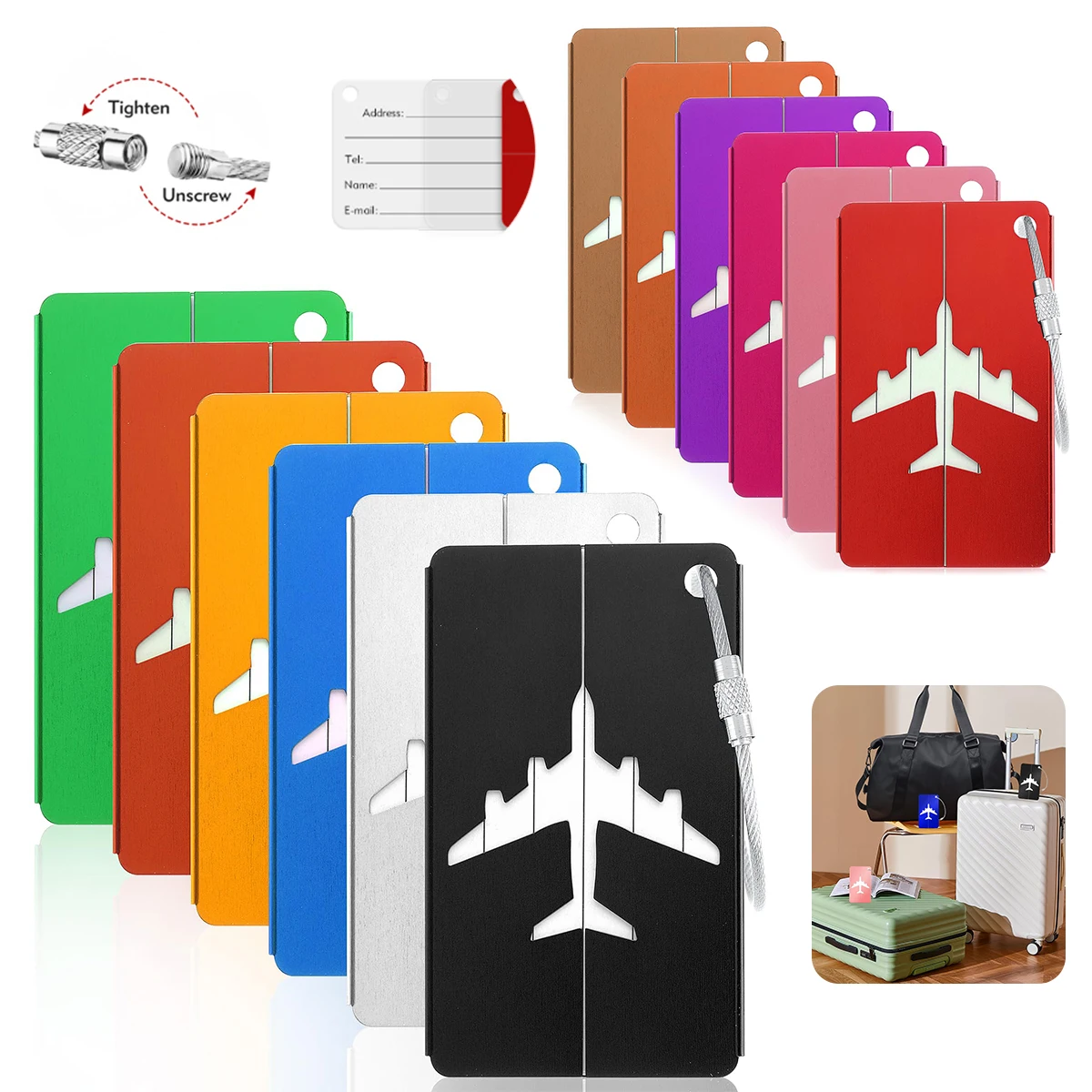 Qantas Travel Accessories - Aluminum Alloy Travel Luggage Tag Hanging