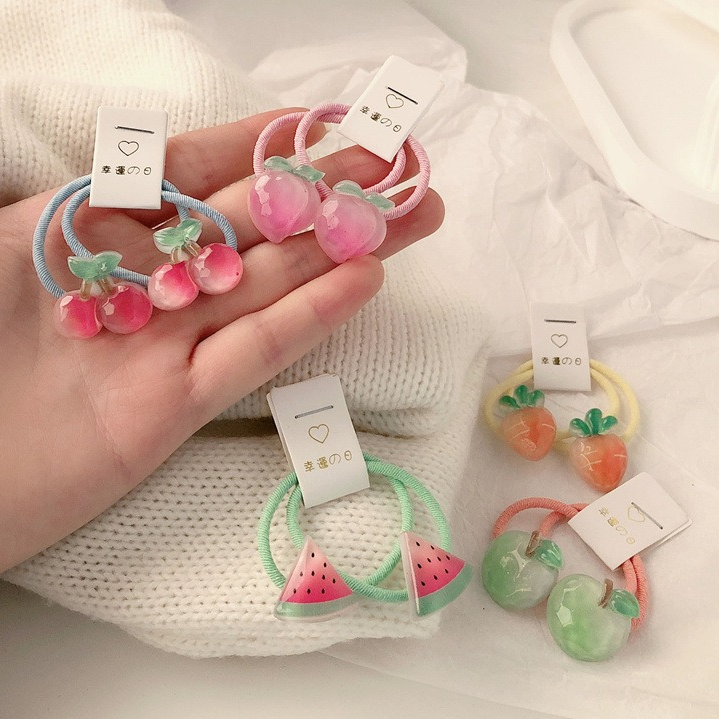 Travel Accessories For Girls - Kids Carrot Hair Ties 5 Pair