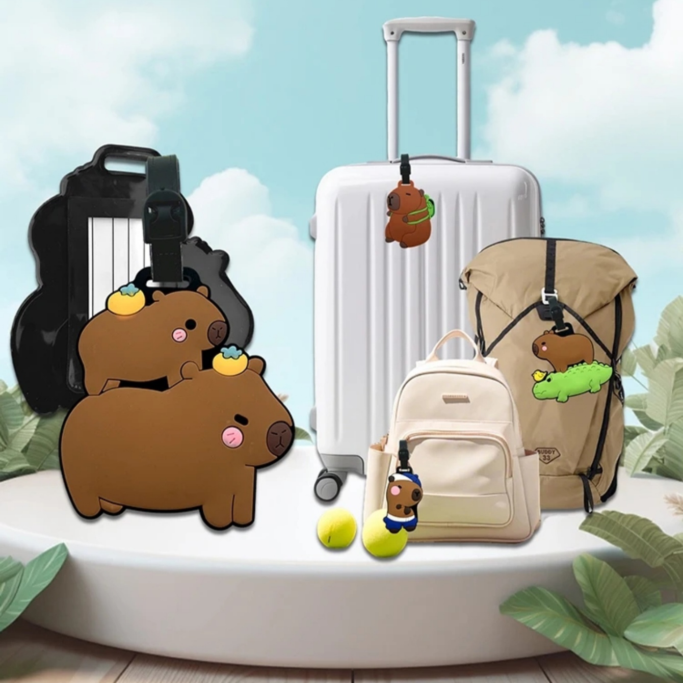Travel Accessories International - Travel accessories, luggage tags, cartoon capybara,