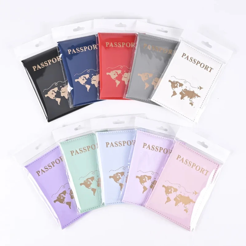 Travel Accessories Bag For Women - Fashion Passport Protective Cover World Pattern