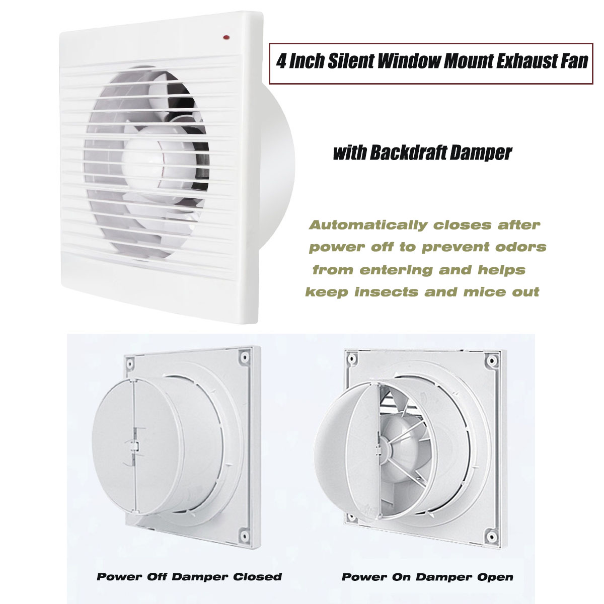 Travel Accessories Uk - 4 Inch Silent Window Mount Exhaust