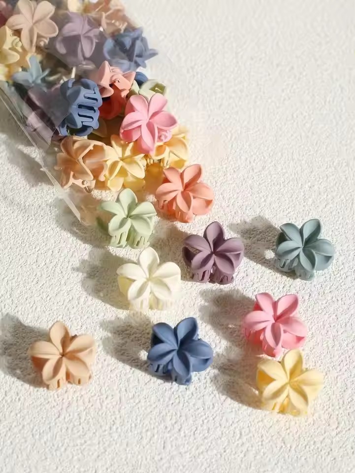 Travel Accessories For Girls - 10/15pcs 4cm Hair Claw Clips Sweet