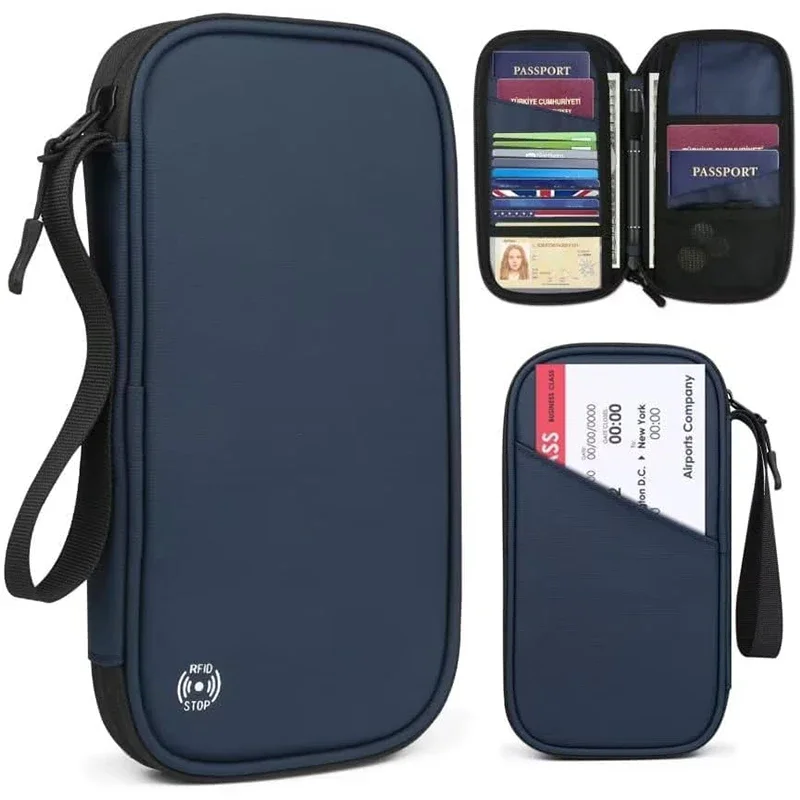 Travel Accessories Bag For Women - Lightweight Family Travel Passport Cover Wallet