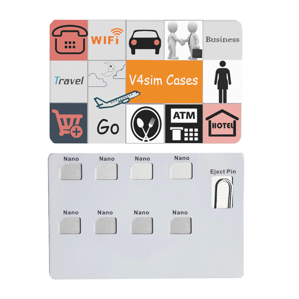 Sim Card Holder Case - V4sim Cases Cartoon Nano Card and