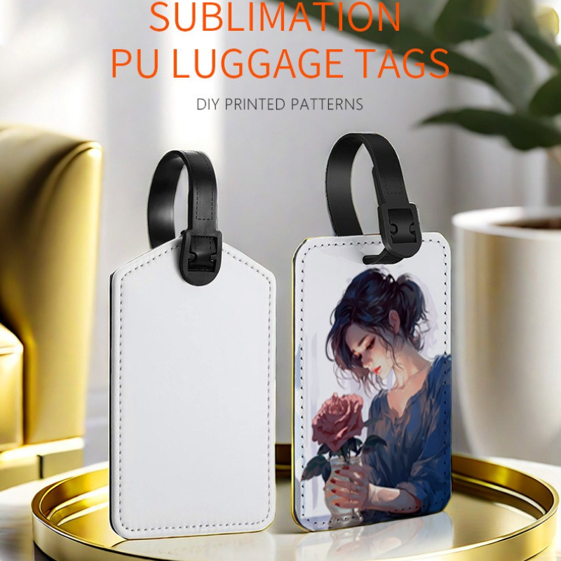Travel Accessories International - Customized Picture PU Leather Luggage Tags