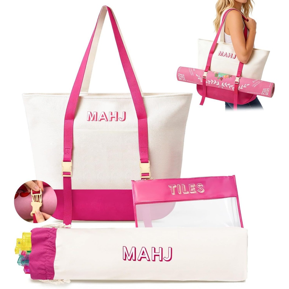 Travel Accessories Toiletries - 3Pcs Multicolored Letter Mahjong Bag Set
