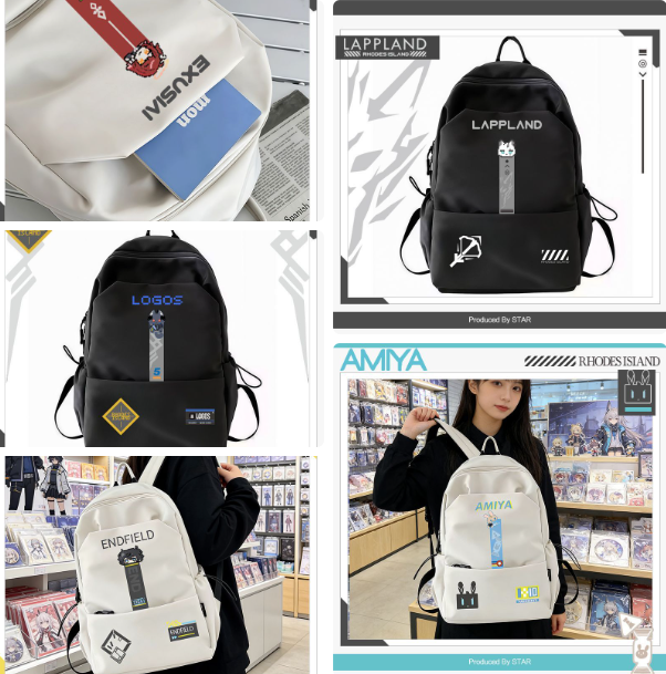 Travel Accessories Present - Game Arknights Cartoon Backpack Student Bookbag