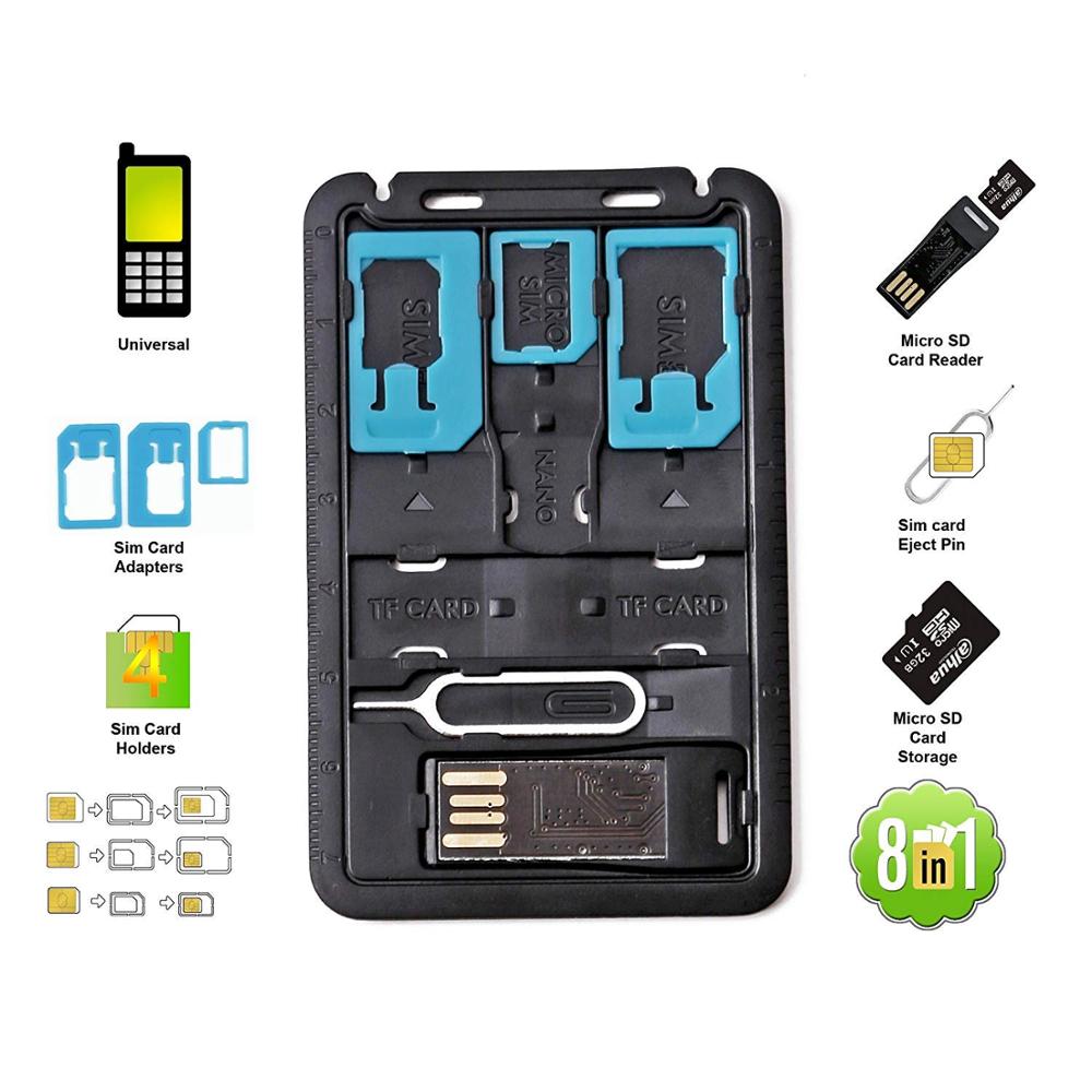 Sim Card Holder Case - 5 in 1 Universal Mini SIM