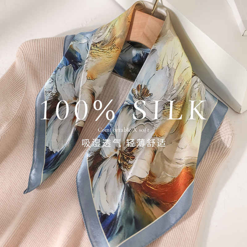 Travel Accessories Present - 100% Real Silk Scarf Gorgeous Hairband