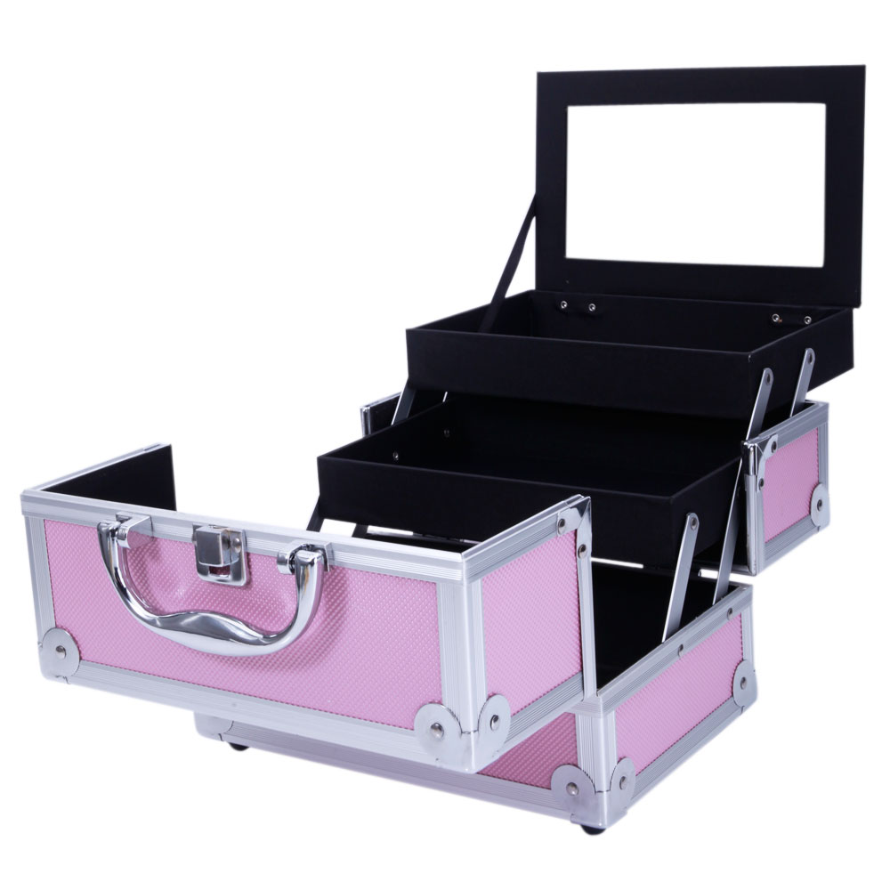Pink Aluminum Alloy Makeup Cas - Travel Accessories Toiletries 评论和价格
