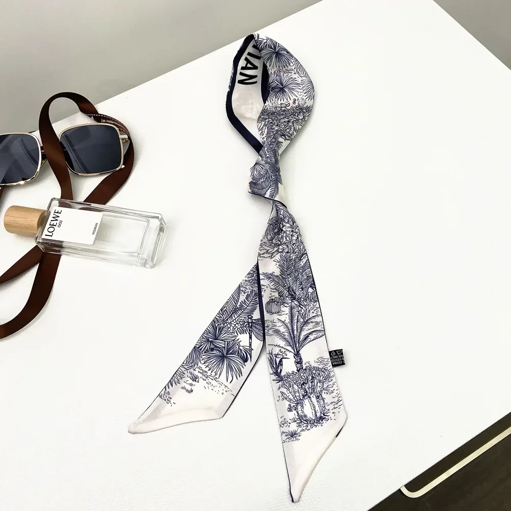 Extended Ribbon Scarf, Silk Ha - Travel Accessories Bag For Women 评论和价格