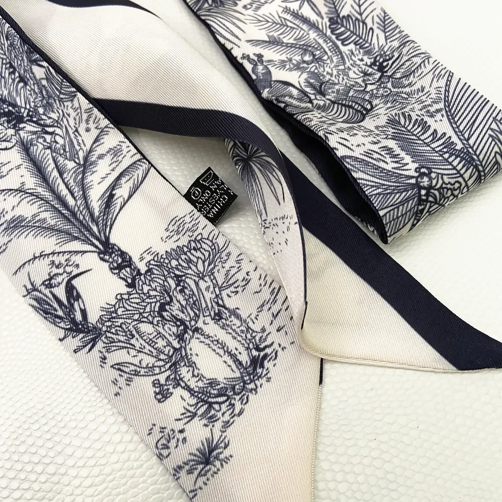 Extended Ribbon Scarf, Silk Ha - Travel Accessories Bag For Women 评论和价格
