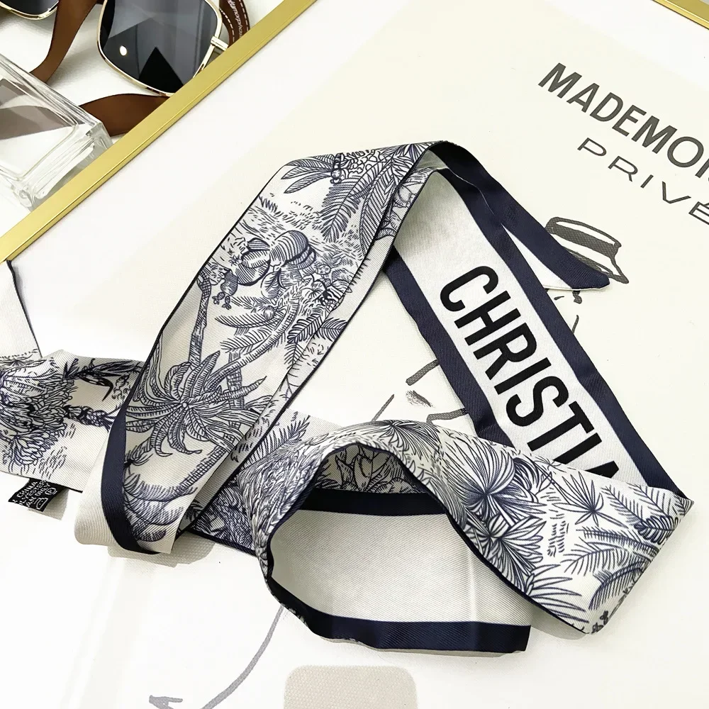 Extended Ribbon Scarf, Silk Ha - Travel Accessories Bag For Women 评论和价格