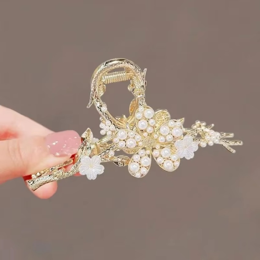 1 Pcs Metal Hair Claw Pearl Ha - Travel Accessories For Girls 评论和价格