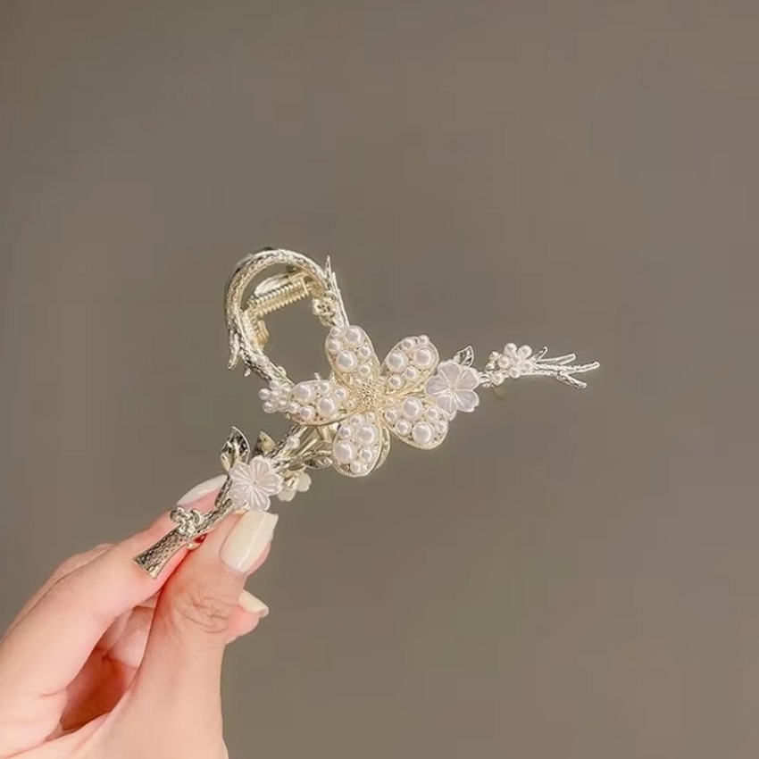 1 Pcs Metal Hair Claw Pearl Ha - Travel Accessories For Girls 评论和价格