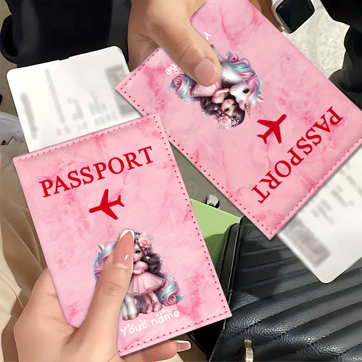 Unicorn Girl Pattern PU Passpo - Qantas Travel Accessories 评论和价格