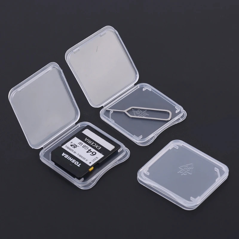 20/10/5/1PCS Transparent TF/SD - Sim Card Holder Case 评论和价格