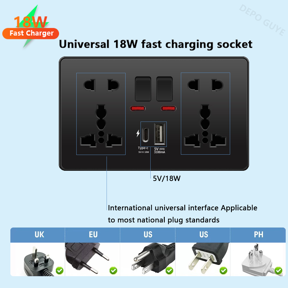 Universal Black USB Type-C 18W - Travel Accessories Uk 评论和价格
