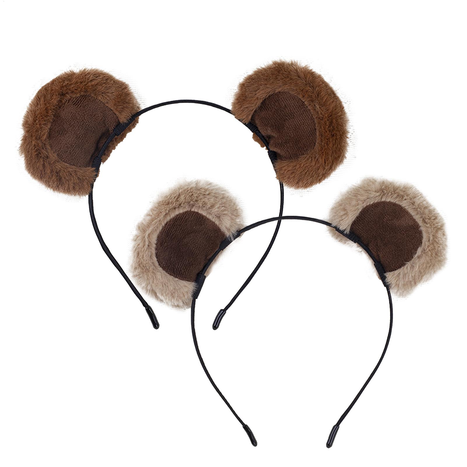 Plush Bear Ear Headbands Soft  - Travel Accessories For 10 Year Old Girl 评论和价格