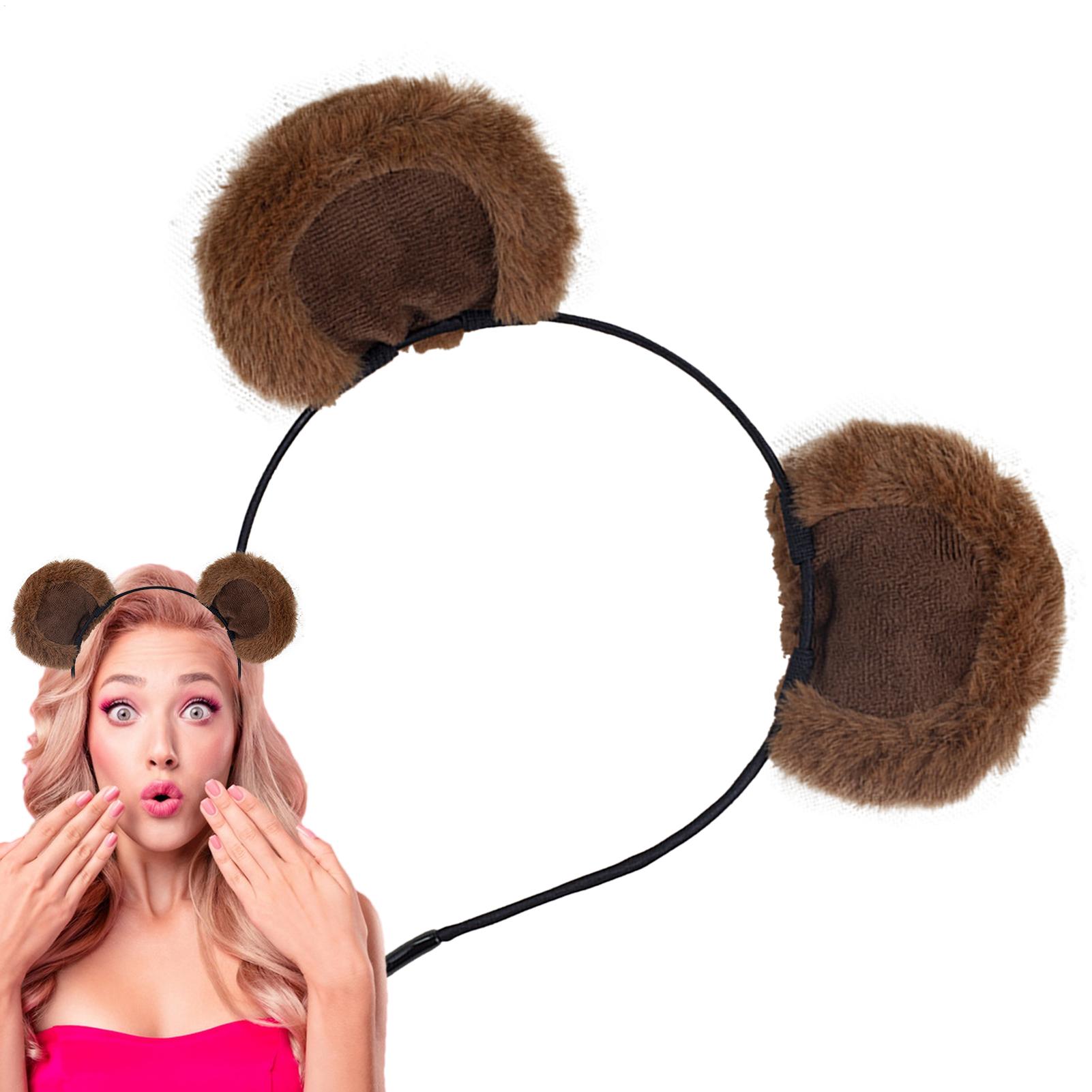 Plush Bear Ear Headbands Soft  - Travel Accessories For 10 Year Old Girl 评论和价格