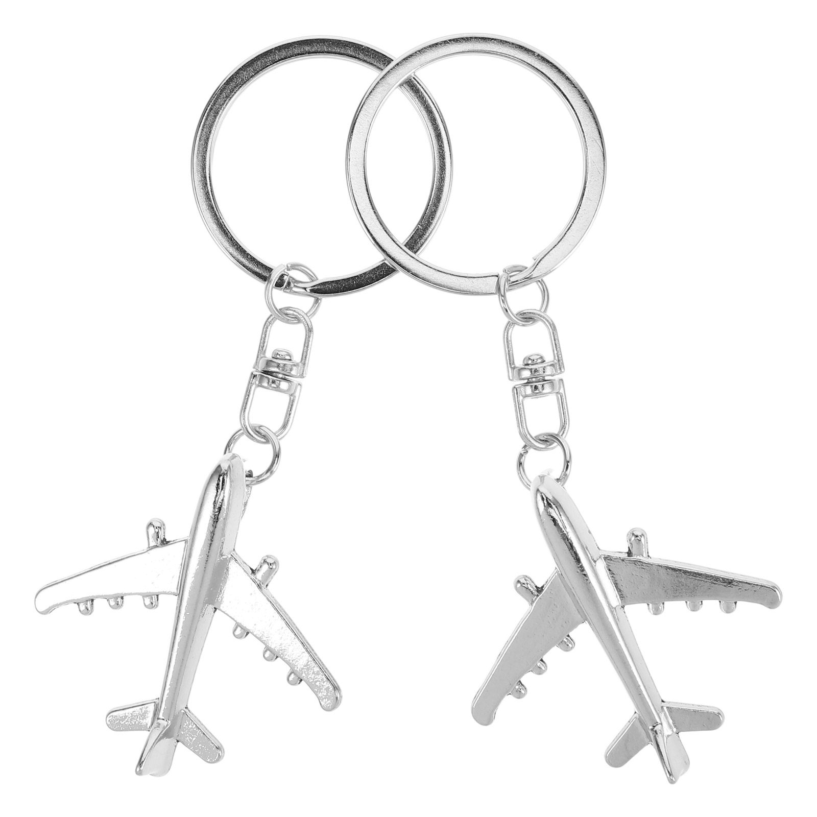 2Pcs Airplane Keychain Creativ - Travel Accessories Present 评论和价格