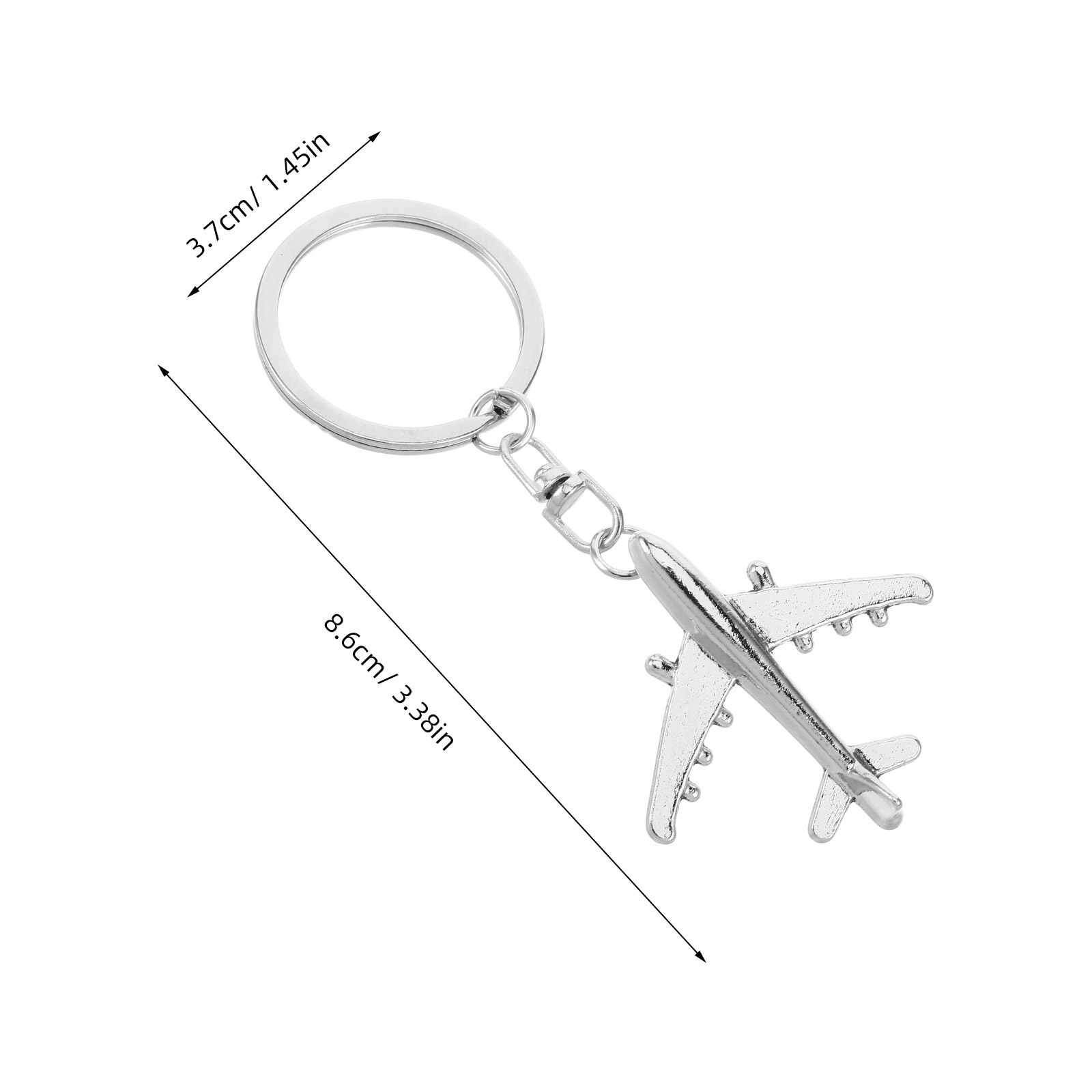 2Pcs Airplane Keychain Creativ - Travel Accessories Present 评论和价格