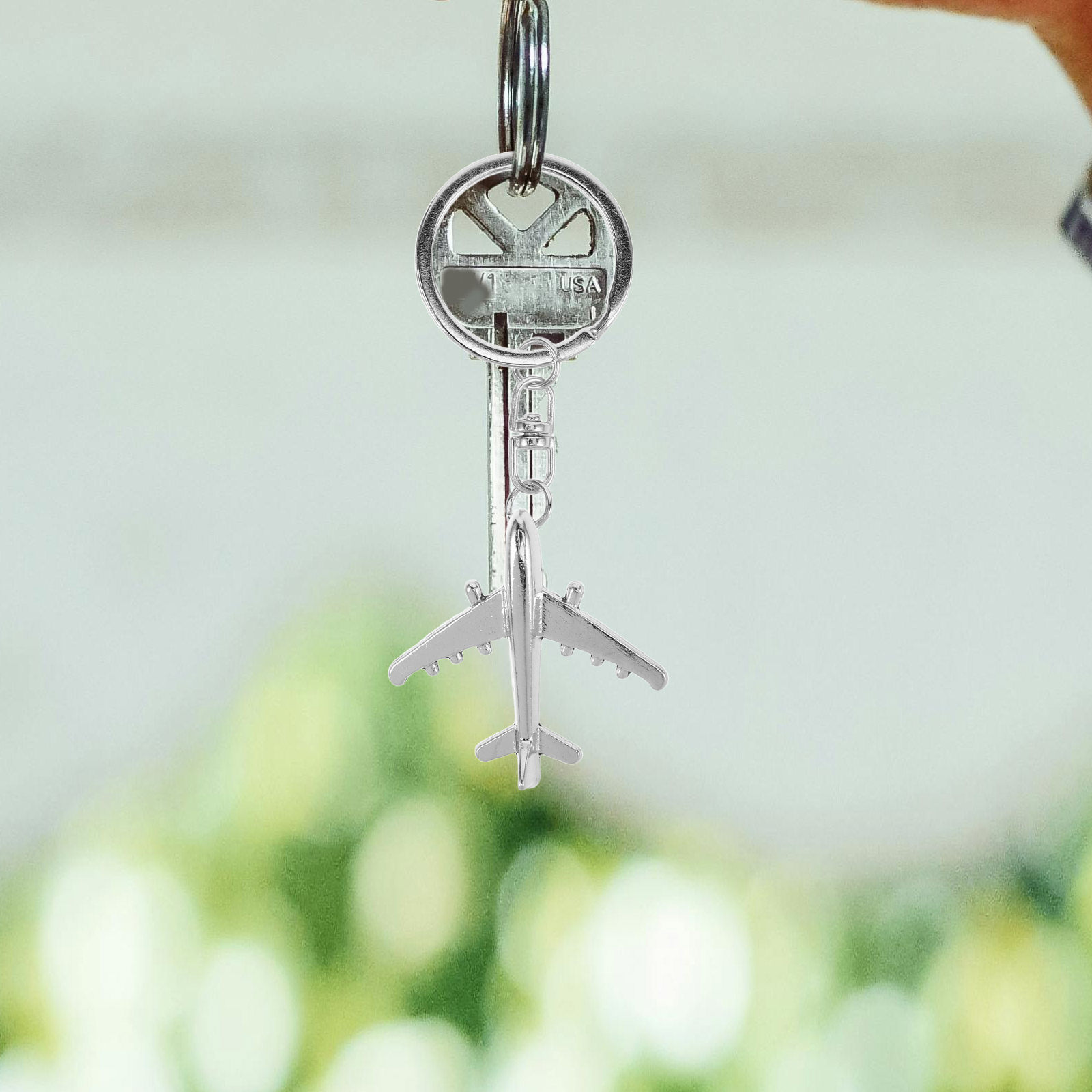 2Pcs Airplane Keychain Creativ - Travel Accessories Present 评论和价格