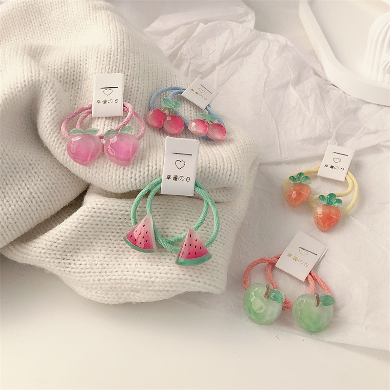 Kids Carrot Hair Ties 5 Pair N - Travel Accessories For Girls 评论和价格