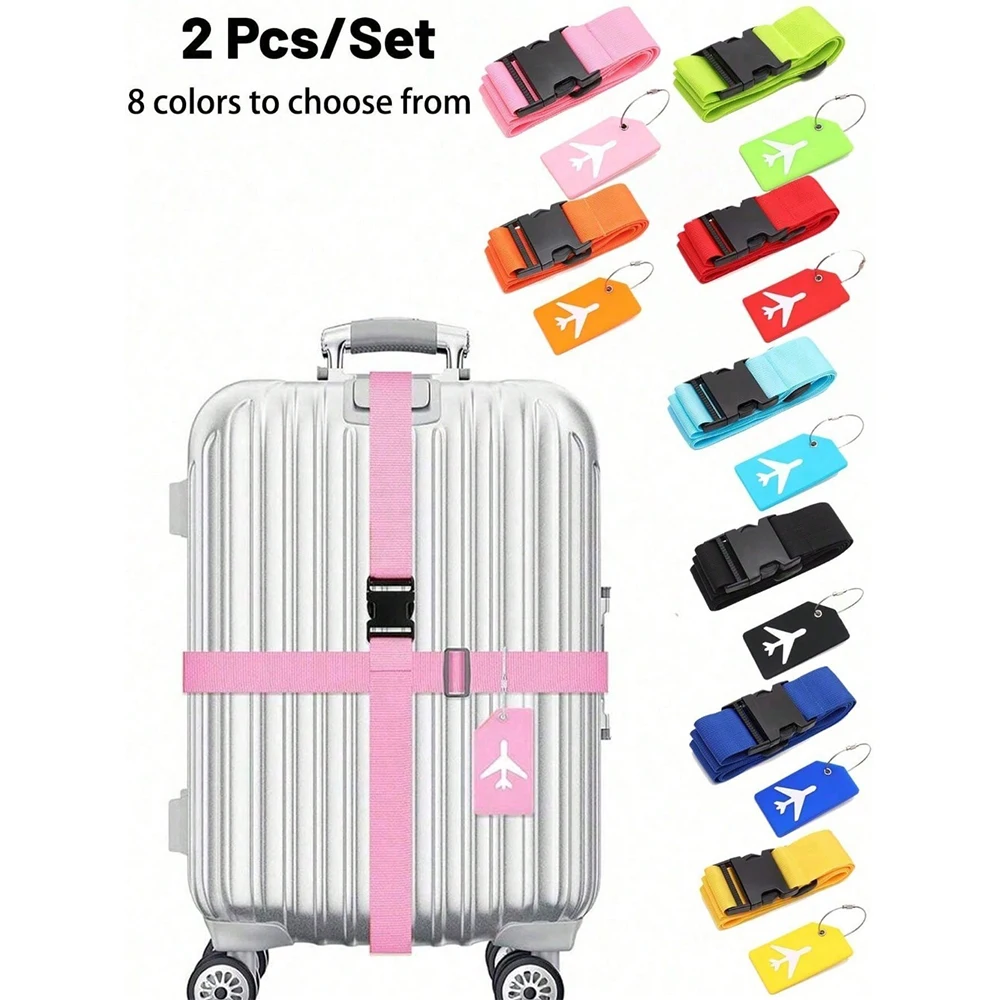 Luggage Strap Set with Luggage - Travel Accessories Kit 评论和价格