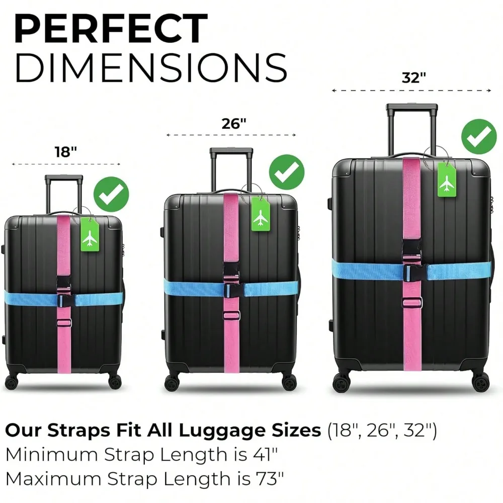 Luggage Strap Set with Luggage - Travel Accessories Kit 评论和价格