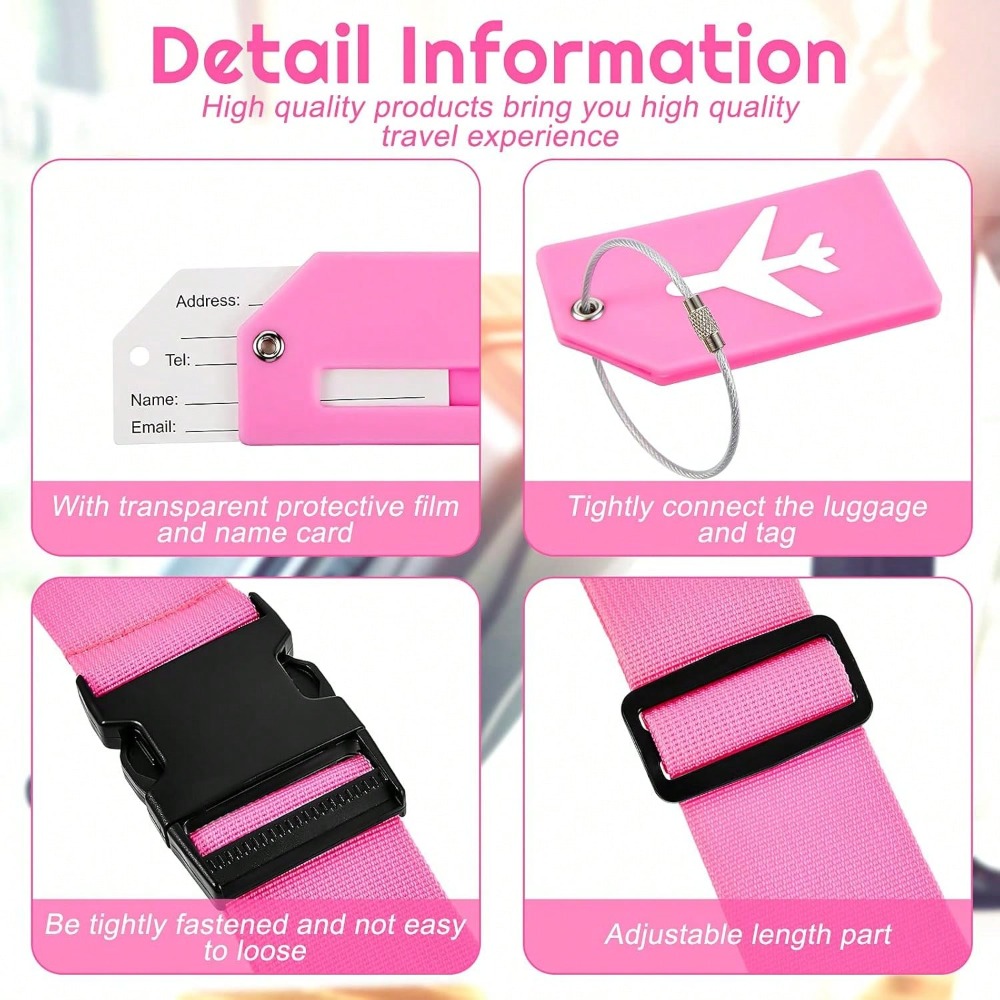 Luggage Strap Set with Luggage - Travel Accessories Kit 评论和价格