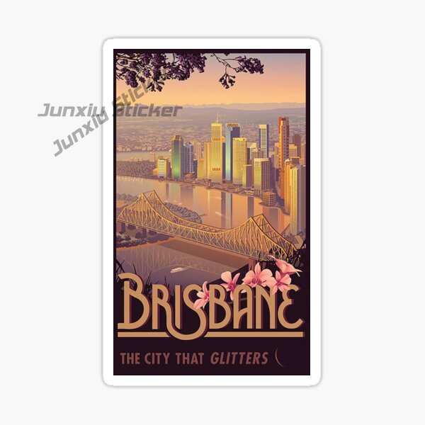 Australia BRISBANE Flag Vinyl  - Travel Accessories Australia 评论和价格