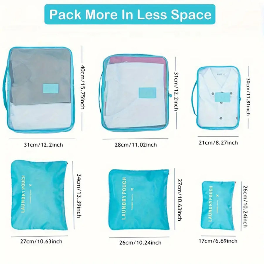 6pcs Travel Organizer Storage  - Travel Accessories Bag For Women 评论和价格