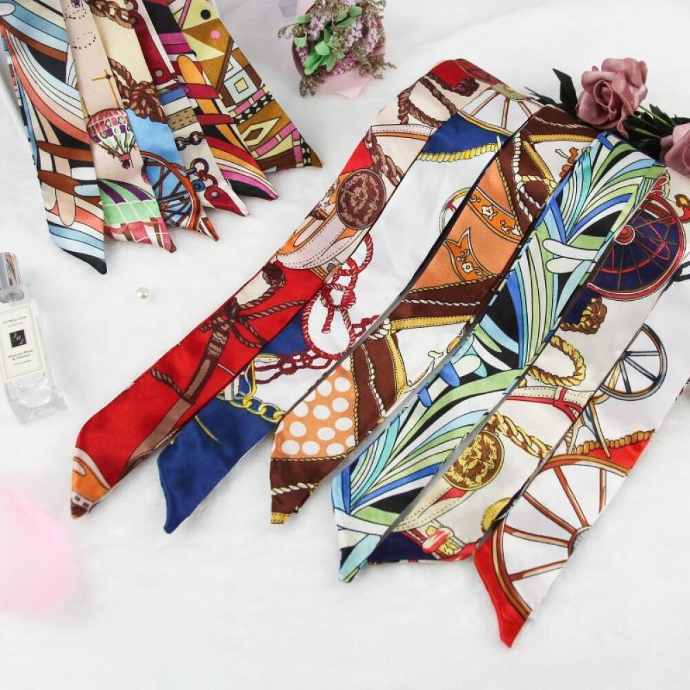 Korean Silk Scarf Soft Satin H - Travel Accessories Present 评论和价格