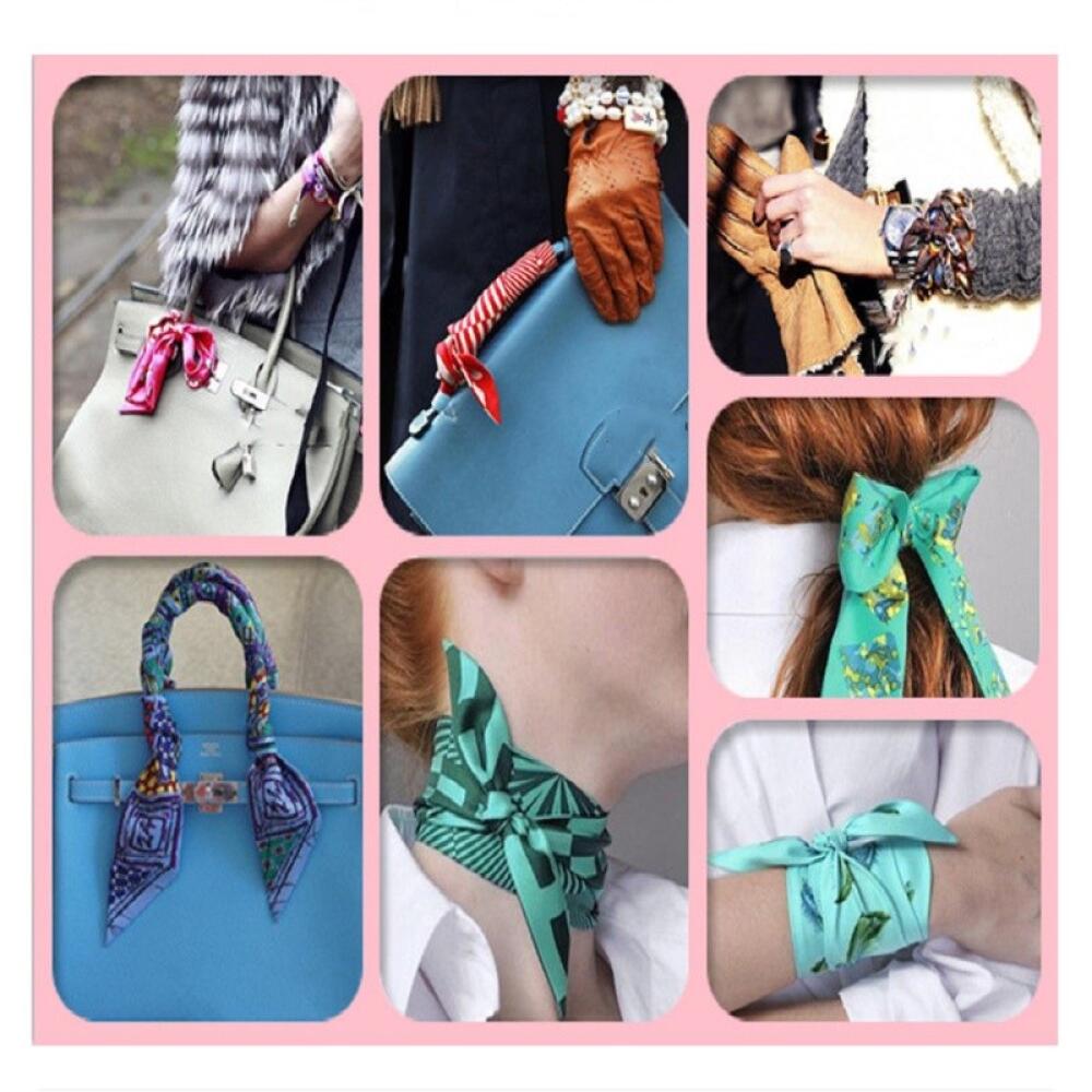 Korean Silk Scarf Soft Satin H - Travel Accessories Present 评论和价格