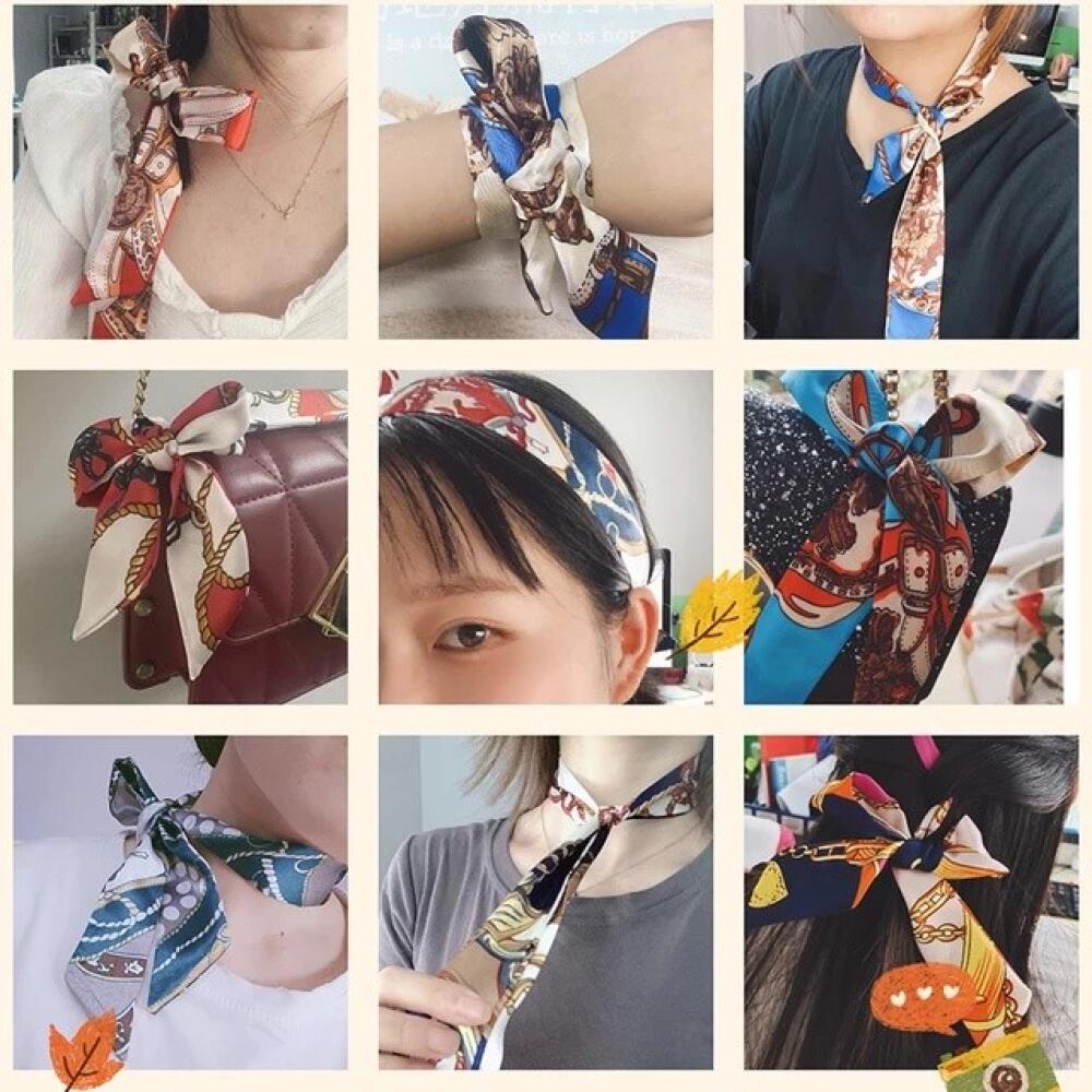 Korean Silk Scarf Soft Satin H - Travel Accessories Present 评论和价格