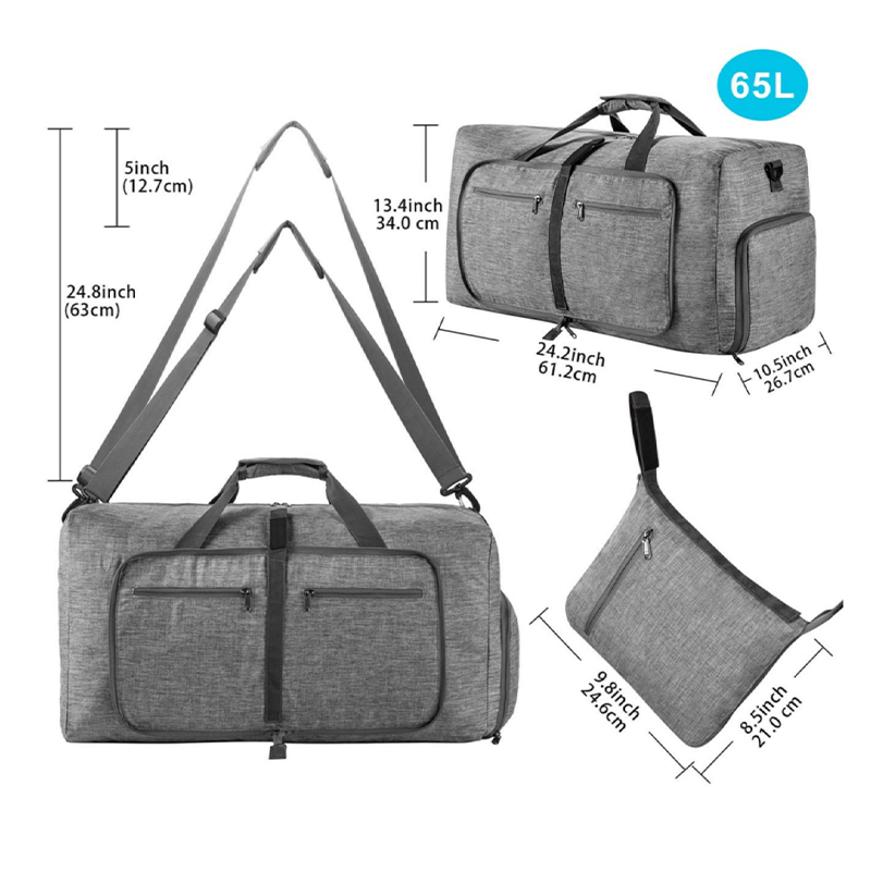 Fmeida 65L Duffle Bag with Sho - Travel Accessories Bag For Men 评论和价格