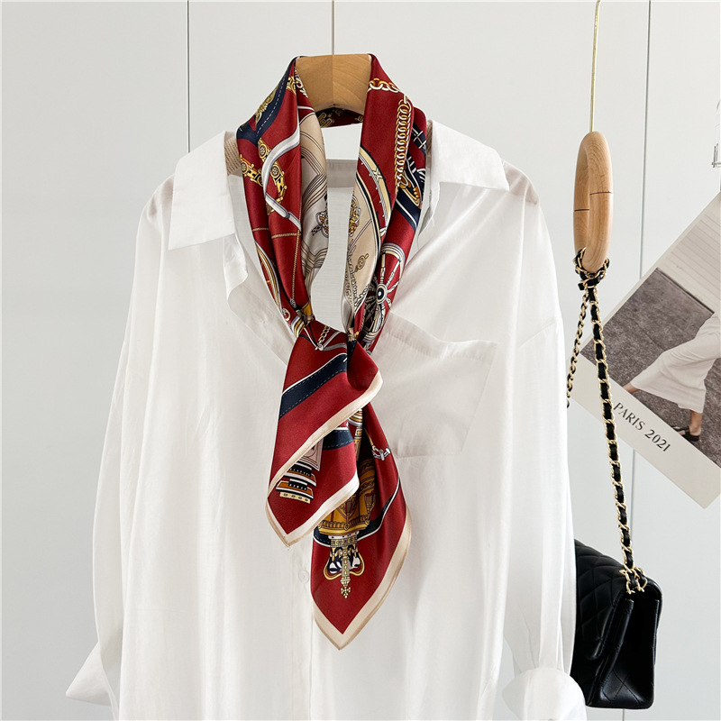 12MM Soft Silk Scarf Women 90C - Travel Accessories Bag For Women 评论和价格