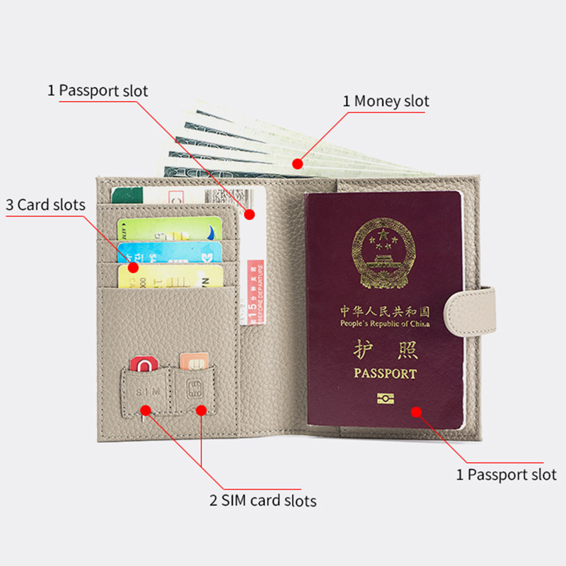Genuine Cow Leather Passport H - Travel Accessories Bag For Women 评论和价格