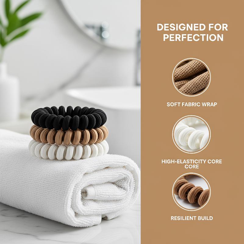 Spiral Coil Hair Ties No Damag - Travel Accessories For Girls 评论和价格