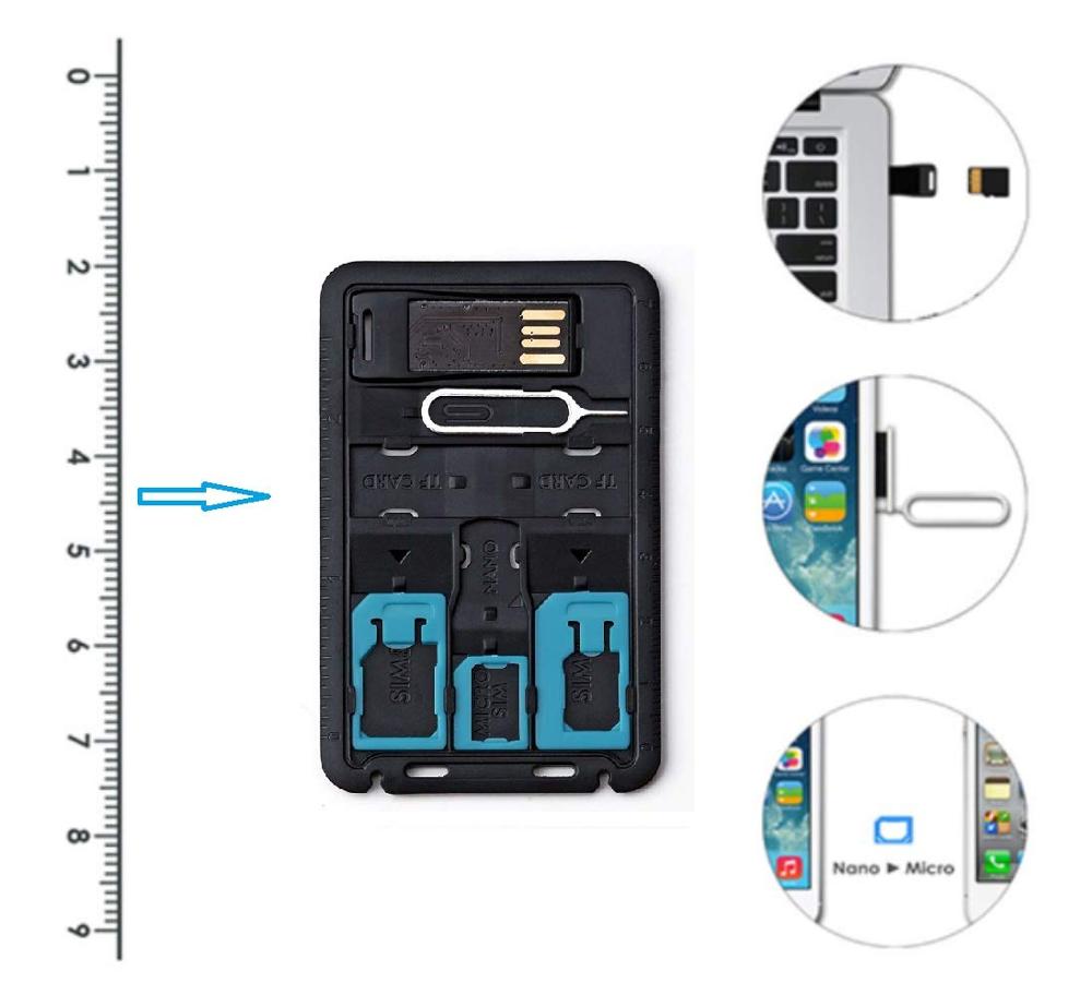 5 in 1 Universal Mini SIM Card - Sim Card Holder Case 评论和价格