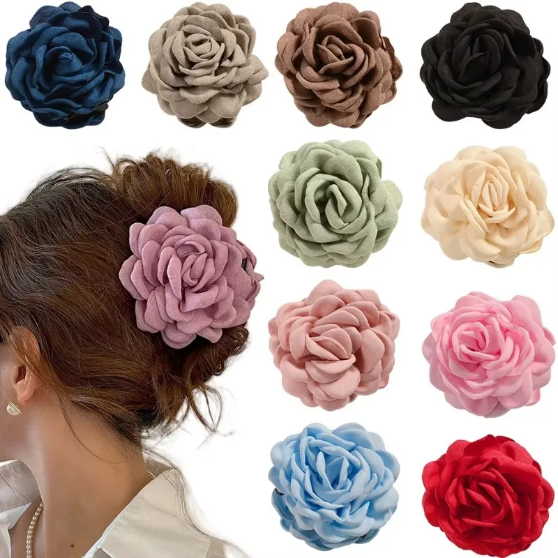 French Fabric Rose Flower Hair - Travel Accessories For Girls 评论和价格