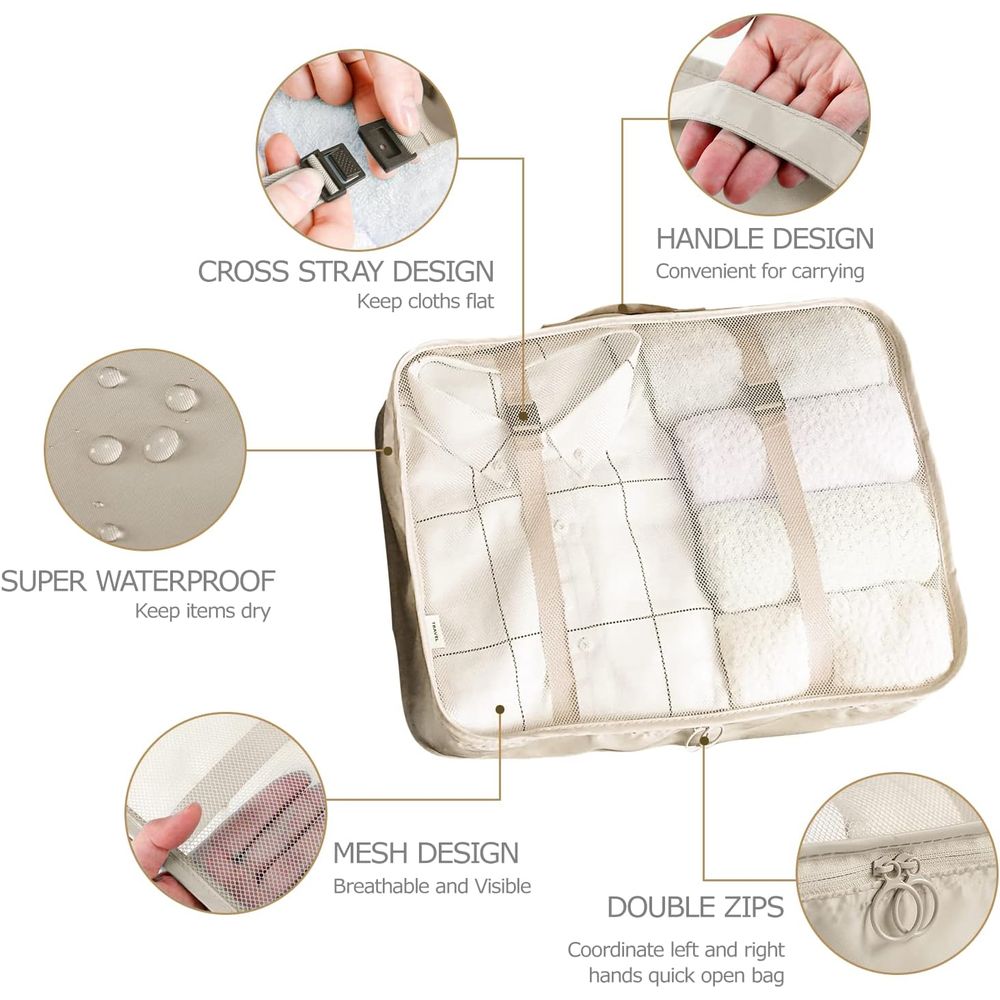 Set Packing Cubes or Suitcases - Travel Accessories Toiletries 评论和价格