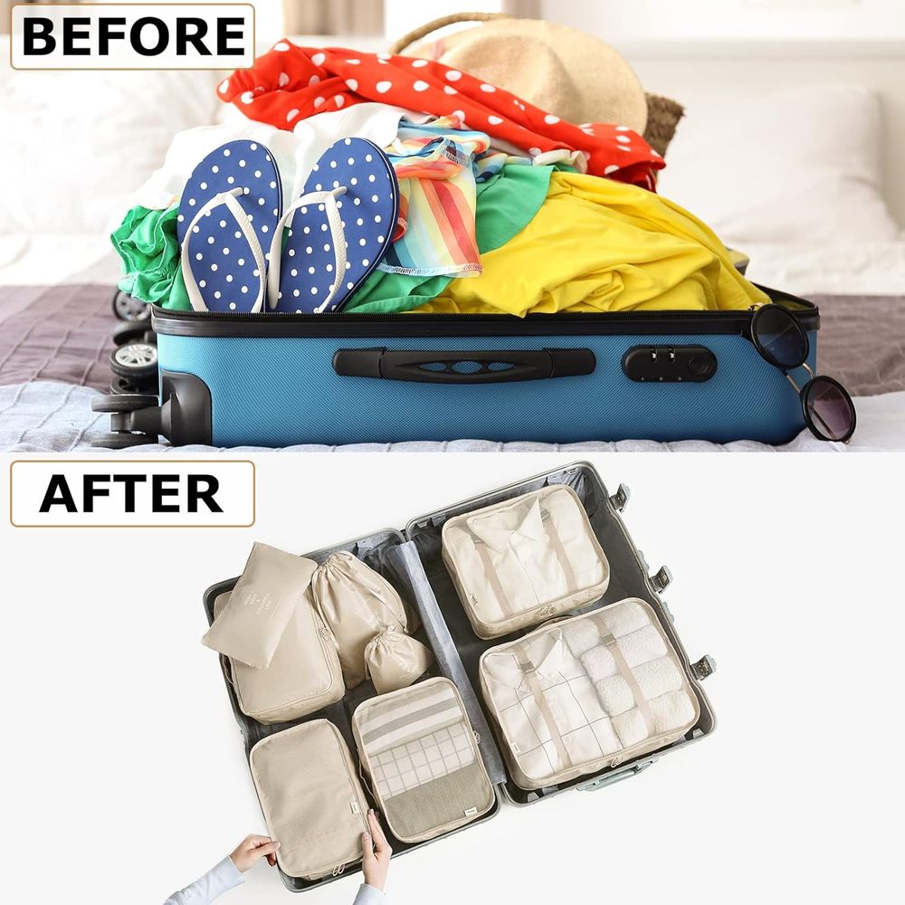 Set Packing Cubes or Suitcases - Travel Accessories Toiletries 评论和价格