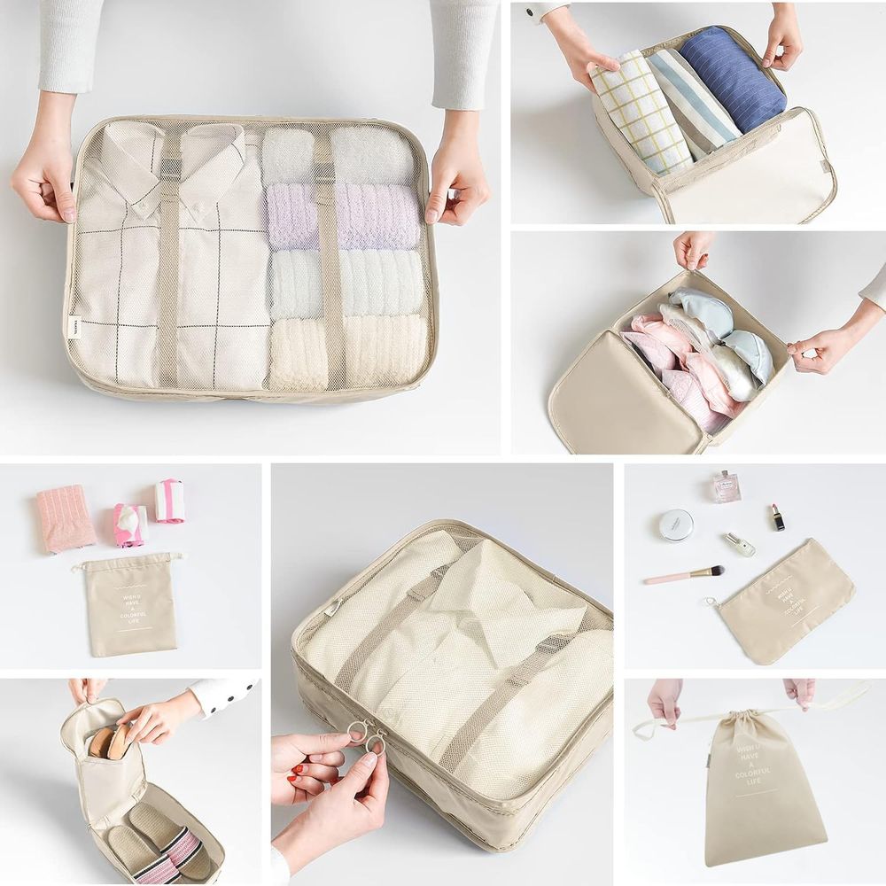 Set Packing Cubes or Suitcases - Travel Accessories Toiletries 评论和价格